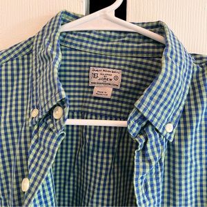 JCrew long sleeve Green and blue gingham
